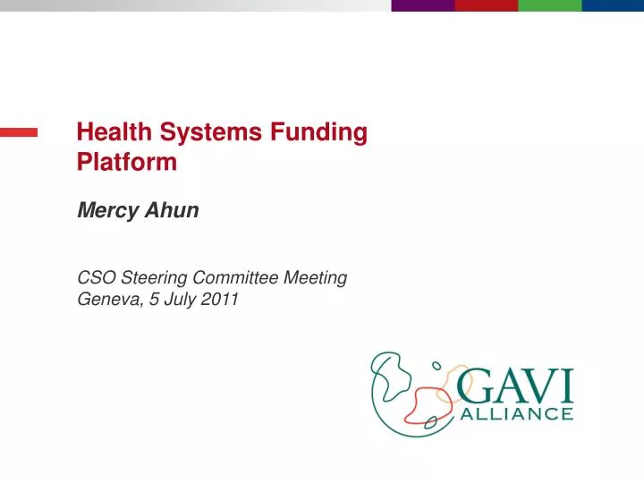 health systems funding platform