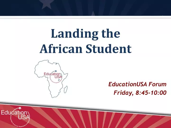 landing the african student