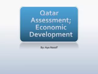 Qatar Assessment; Economic Development