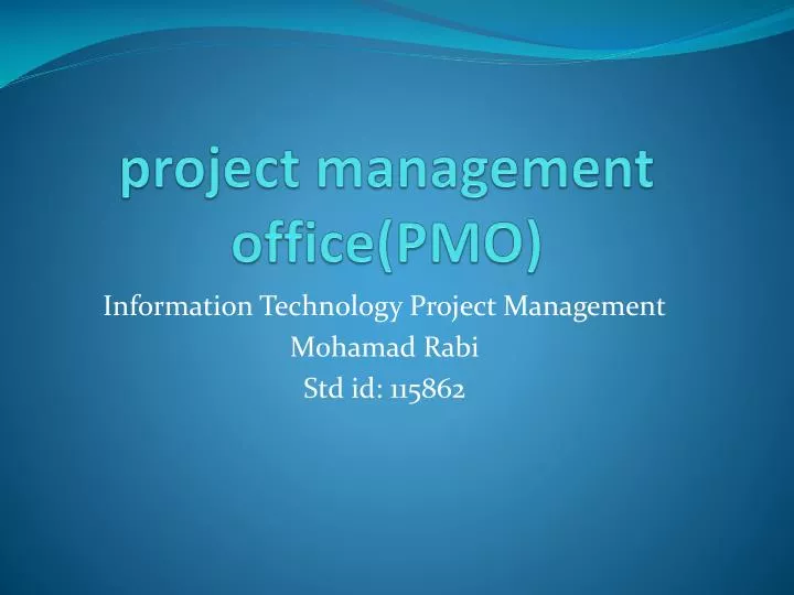 project management office pmo