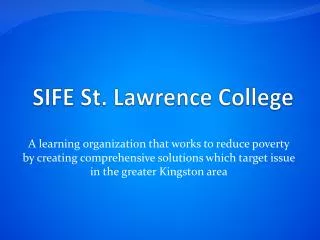 SIFE St. Lawrence College
