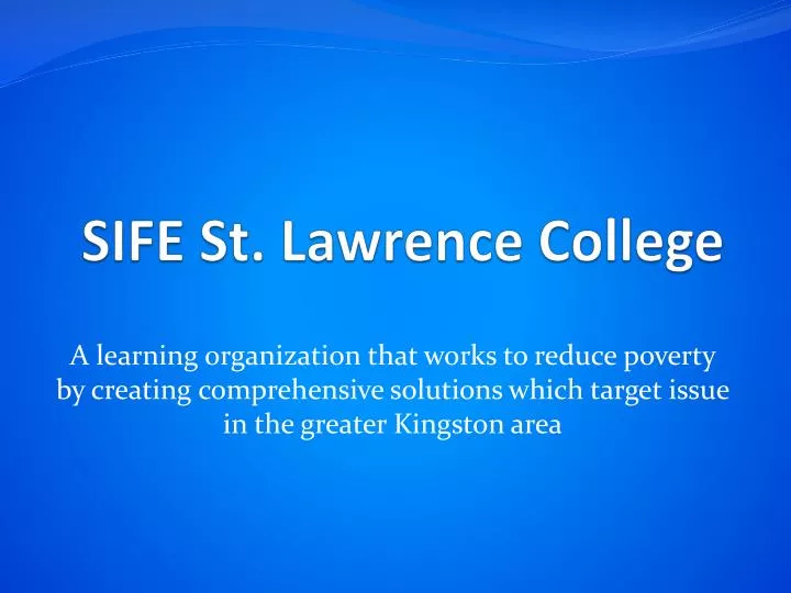 sife st lawrence college