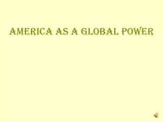 America as a global power
