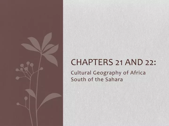 chapters 21 and 22