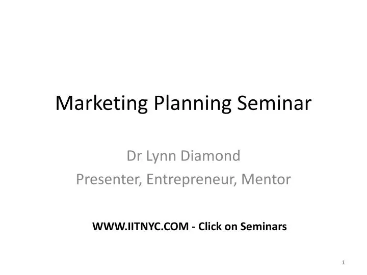 marketing planning seminar