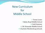 New Curriculum for Middle School - slide 1
