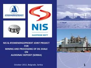 NIS &amp; ATOMENERGOPROEKT JOINT PROJECT FOR MINING AND PROCESSING OF OIL SHALE ON ALEKSINAC DEPOSIT (SERBIA)