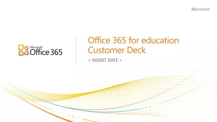 office 365 for education customer deck