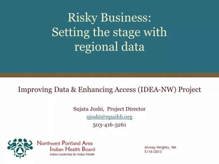 risky business setting the stage with regional data