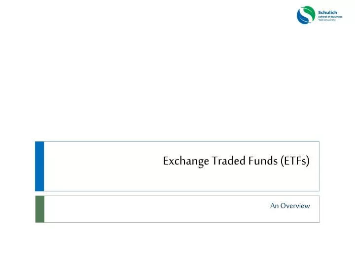 exchange traded funds etfs
