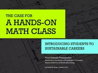 A HANDS -ON MATH CLASS