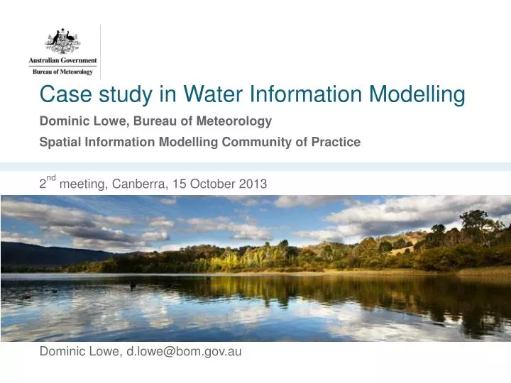 case study in water information modelling