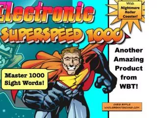 How to use Electronic SuperSpeed 1000