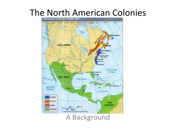 the north american colonies