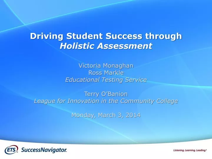 driving student success through holistic assessment