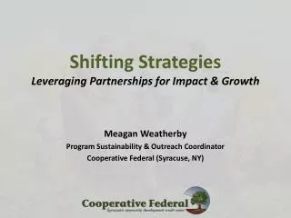 Shifting Strategies Leveraging Partnerships for Impact &amp; Growth