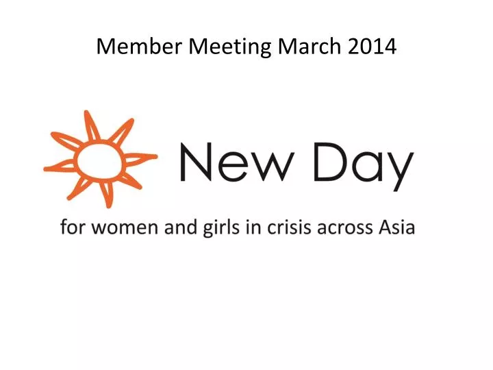 member meeting march 2014