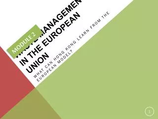 Waste Management in the European Union