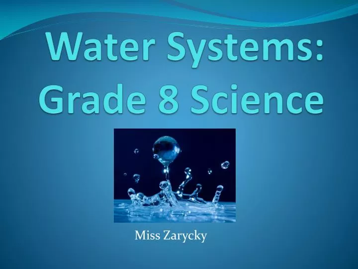 water systems grade 8 science