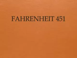 FAHRENHEIT 451