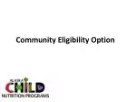 Community Eligibility Option