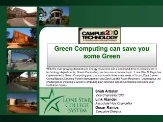 Green Computing can save you some Green