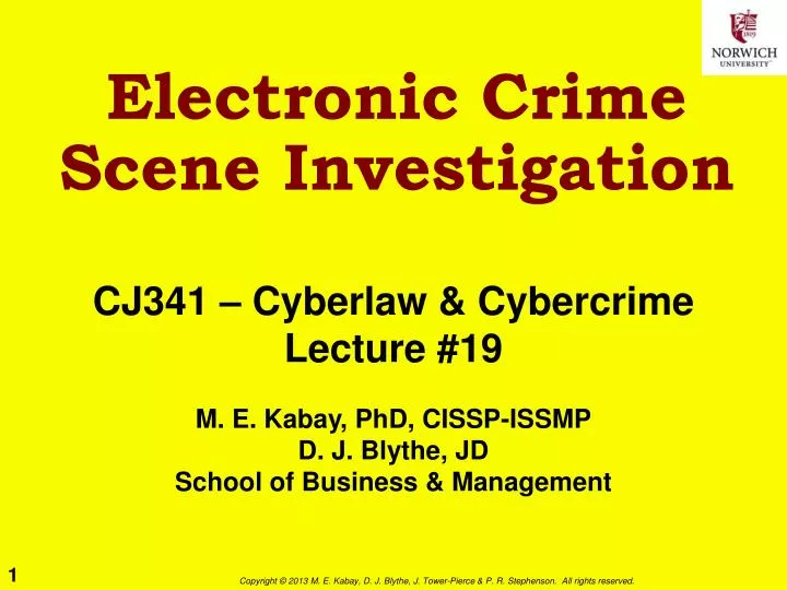 electronic crime scene investigation