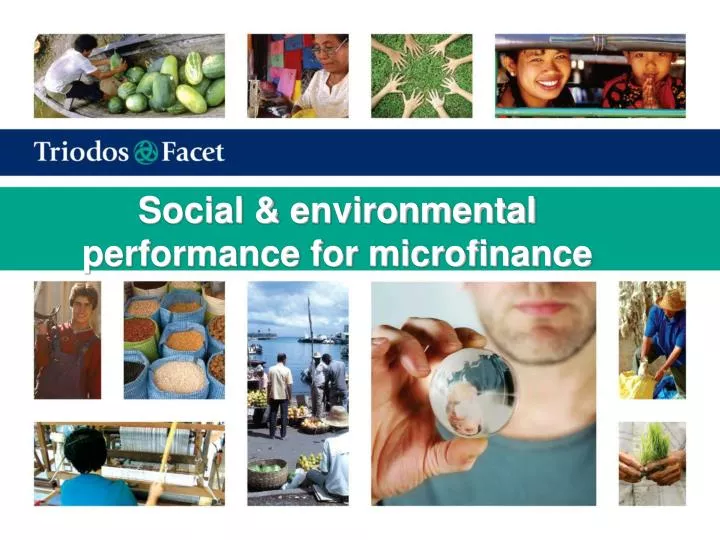 social environmental performance for microfinance