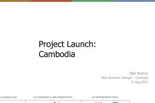 Project Launch: Cambodia