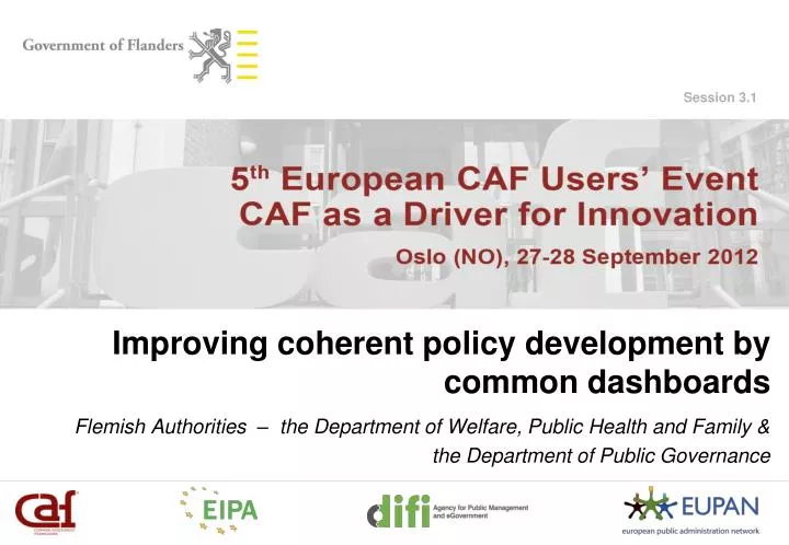 improving coherent policy development by common dashboards