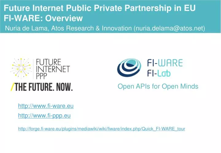 future internet public private partnership in eu fi ware overview