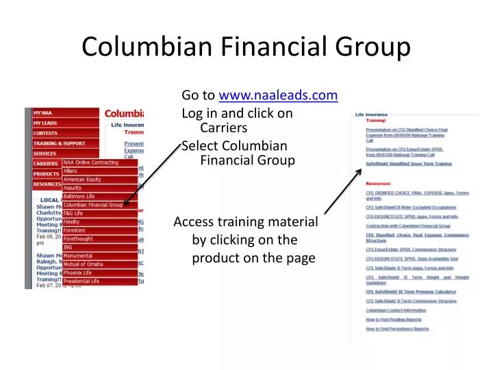 columbian financial group