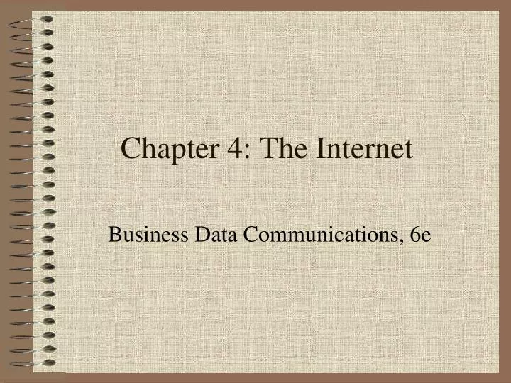 chapter 4 the internet