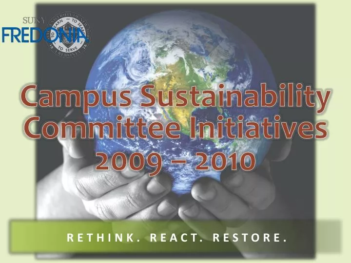 campus sustainability committee initiatives 2009 2010