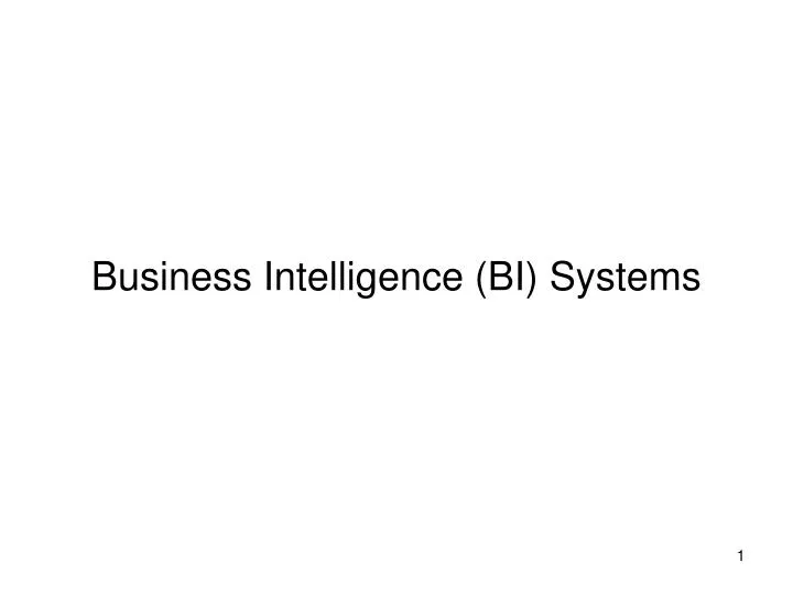business intelligence bi systems