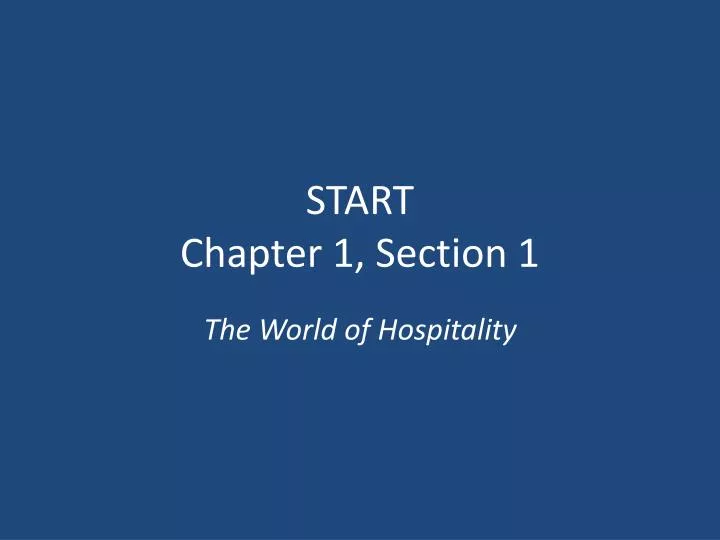start chapter 1 section 1