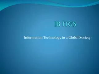 IB ITGS
