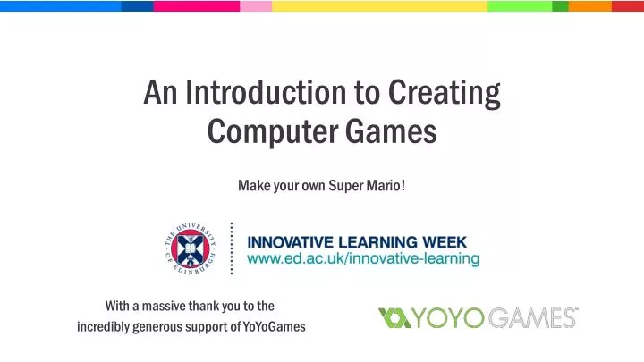 an introduction to creating computer games