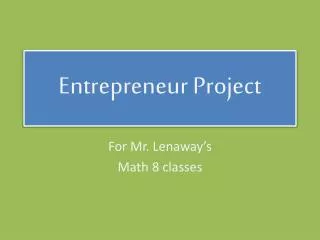 Entrepreneur Project