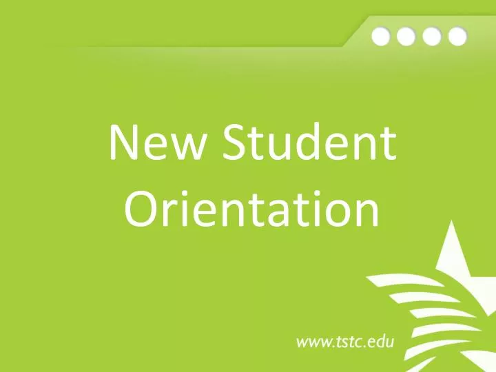 new student orientation powerpoint presentation