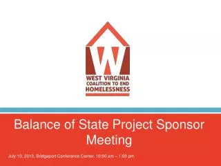Balance of State Project Sponsor Meeting