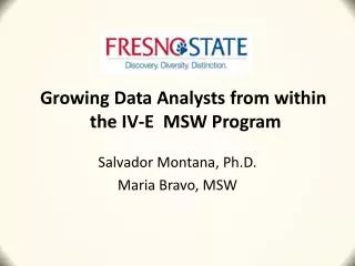 Growing Data Analysts from within the IV-E MSW Program