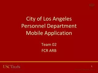 City of Los Angeles Personnel Department Mobile Application