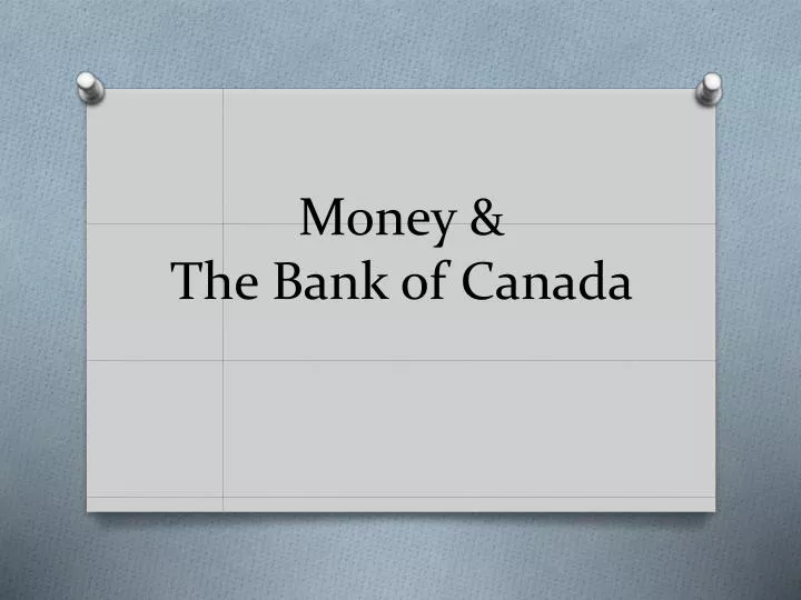 money the bank of canada