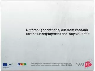 Different generations, different reasons for the unemployment and ways out of it