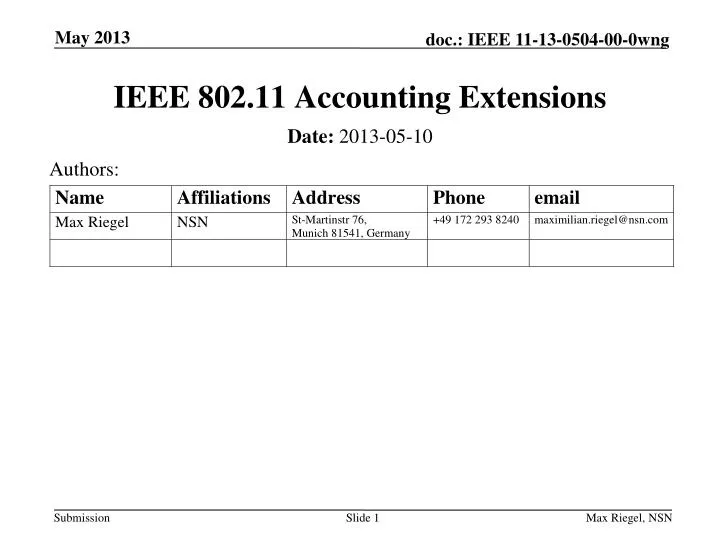 ieee 802 11 accounting extensions