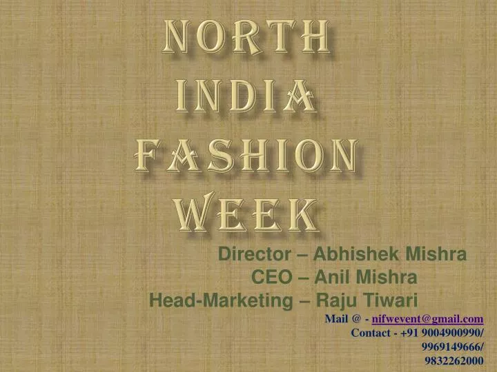 north india fashion week