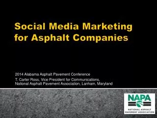 Social Media Marketing for Asphalt Companies