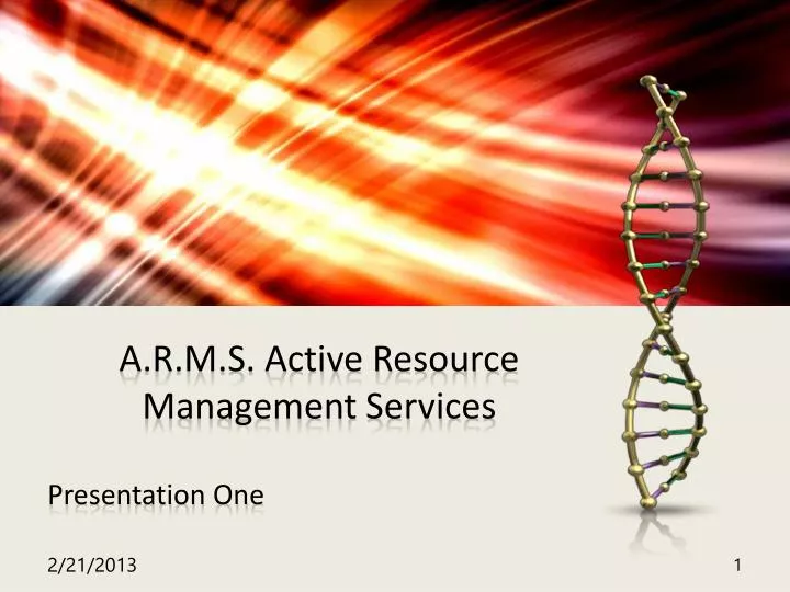 a r m s active resource management services
