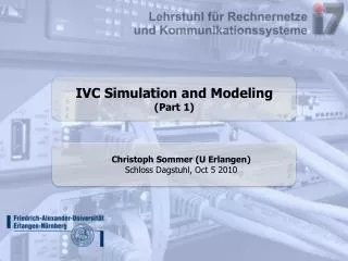 IVC Simulation and Modeling (Part 1)